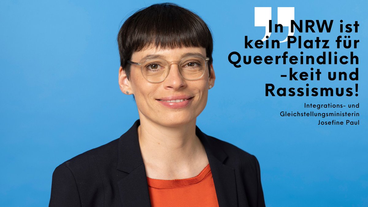 ChancenNRW's tweet photo. #NRW gegen #Queerfeindlichkeit und #Rassismus! Min. @JosefinePaul: Mit einem bundesweit einzigartigen System von Meldestellen wollen wir insb. auch Vorfälle unterhalb der Strafbarkeitsgrenze registrieren, die nicht i.d. Polizeistatistiken erfasst werden: https://t.co/zuugqfLhDb https://t.co/sVExbbPeTF