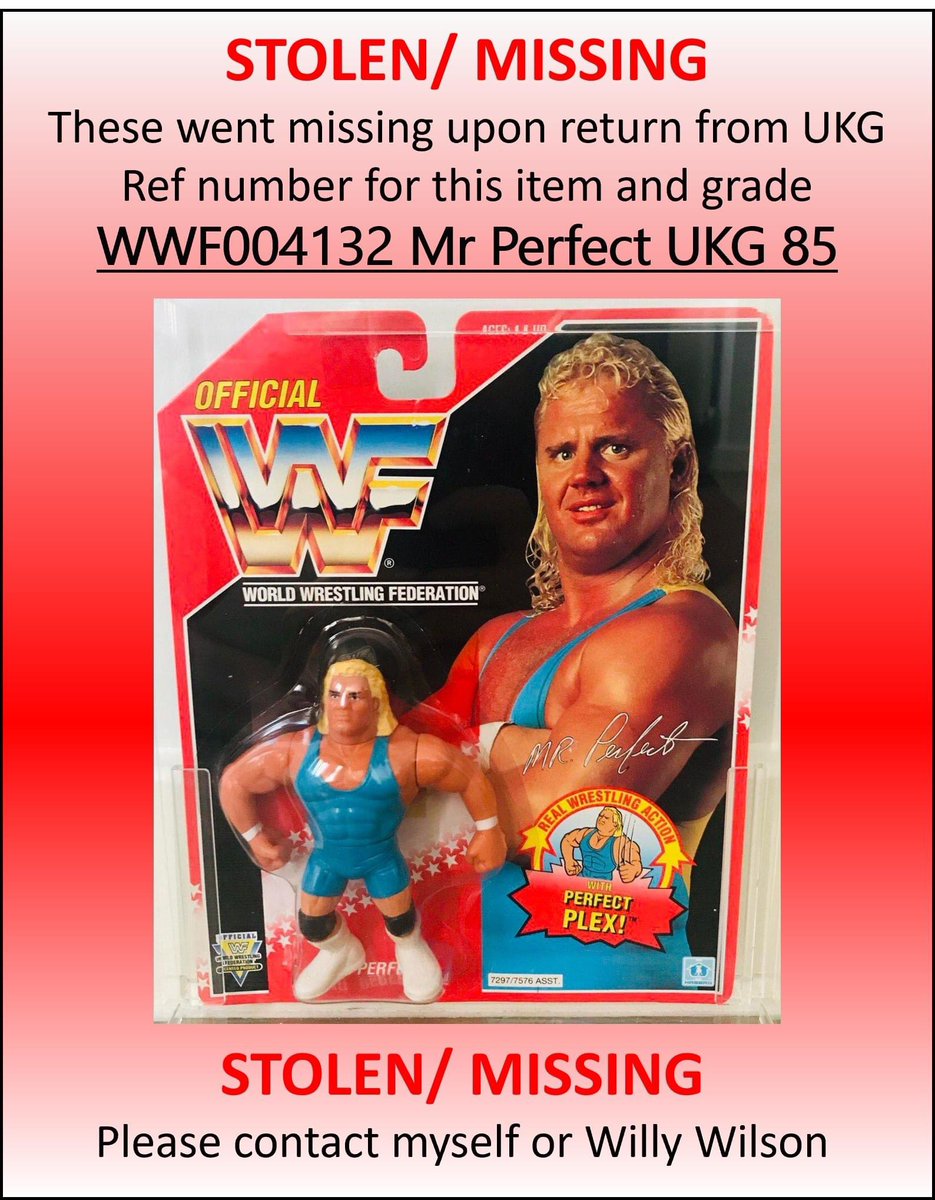 hWoOfficialPage's tweet photo. ⚠️ 🚨 PLEASE READ 🚨 ⚠️

These three figures went missing in the post on their way back to @WilllyWilson from UKG after being graded

Should you see any of them pop up anywhere please contact Willy or our page 

Thank you 

#FigLife #hWo https://t.co/I8ssneq9RY