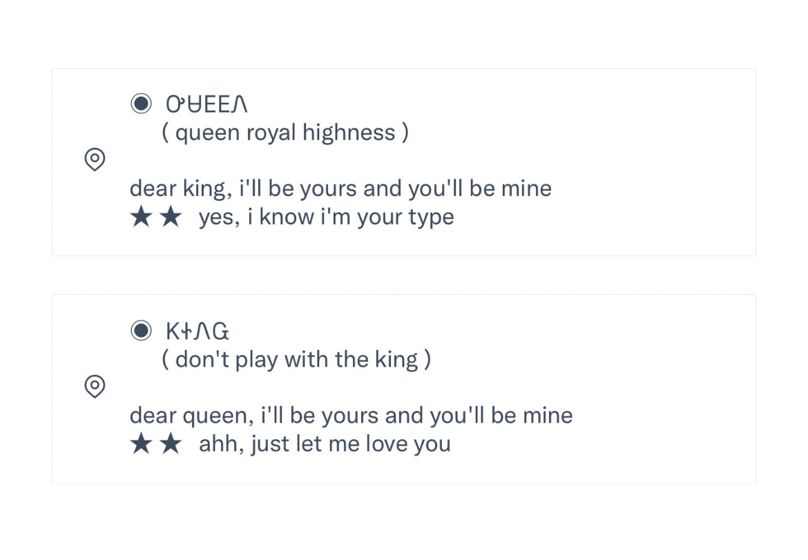 ⠀⠀⠀⠀⠀⠀⠀⠀ ✟⠀𓈒 free for follower 𓈒⠀✟

⠀★⃣╺rt + follow + mention
⠀★⃣╺mt : queen or king
⠀★⃣╺mention now - close
