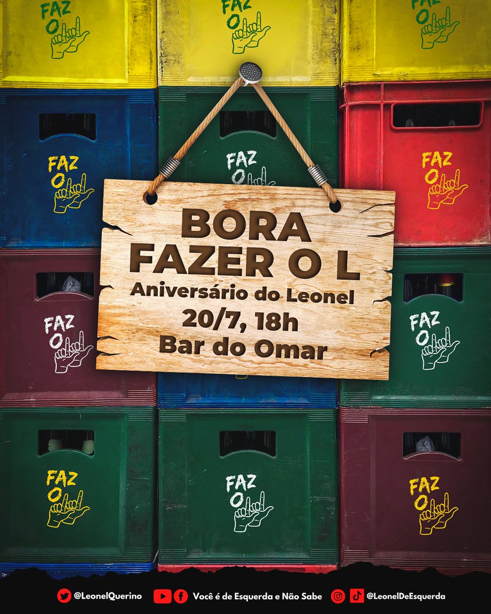 leonelquerino's tweet photo. Eu quero você comemorando junto comigo 🎉🎂
Meu aniversário será no Bar do Omar, dia 20/7, às 18h
Convida geral, tá? Bora fazer o L 🚩♥️
#FazoL #BardoOmar #Aniversario #Lula #LulaSim #Lula2022 #RioDeJaneiro https://t.co/NPJsjFeSlO