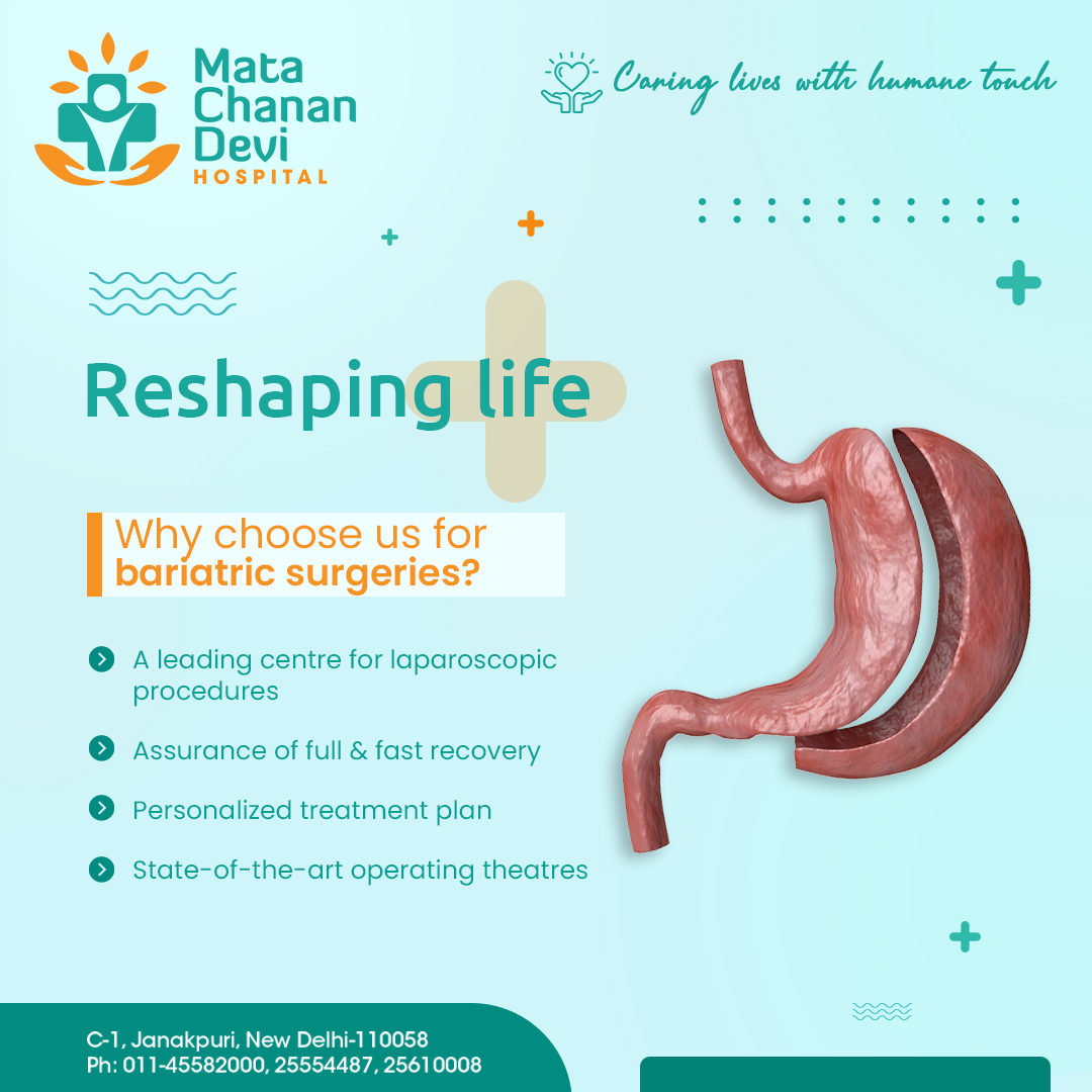 We are equipped with cutting-edge equipment and medical tools for excellence in bariatric surgery.

#Matachanandevihospital #Healthcare #Besthospital
#Patientcare #Care #24x7emergency #MCDH
#Besthospitaldelhi #healthylife