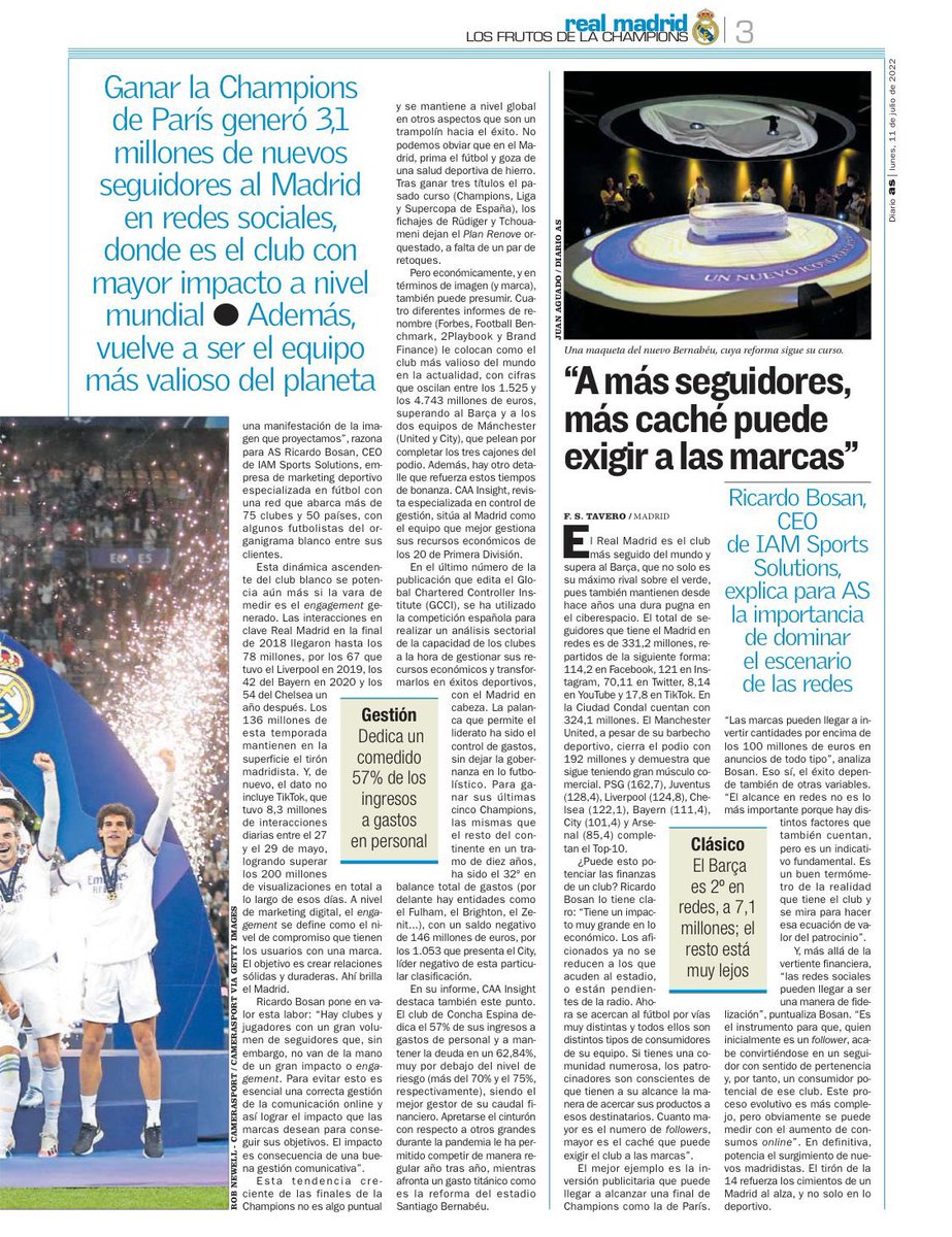 iamSport_es's tweet photo. Nuestro CEO @RicardoBoSan participa en el análisis de la importancia de la buena gestión y crecimiento de seguidores en redes sociales.
🔝@DiarioAs 🖋️@Tavety27 🗞️ https://t.co/t0o3vkiJ3F
