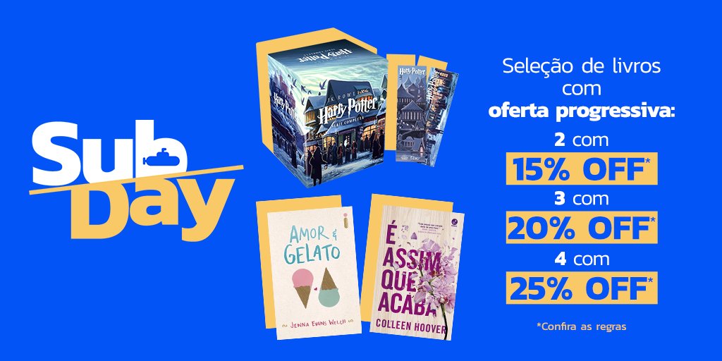 moliterarios's tweet photo. 💙 Sub Day com ofertas progressivas!

📚 2 com 15% OFF
📚 3 com 20% OFF
📚 4 com 25% OFF 

🔗 https://t.co/Y9bIpXjSVb
🔗 https://t.co/Y9bIpXjSVb

🎟️ Use o cupom SUBDAY https://t.co/f9tWJgjHUq