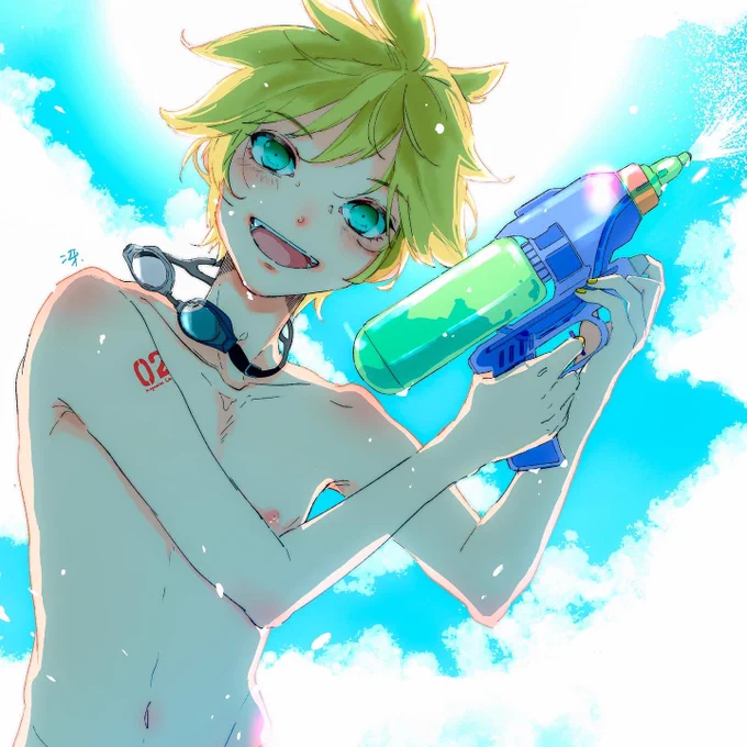 観念しろ~~~!#鏡音レン #二次創作 #イラスト #イラストレーション 