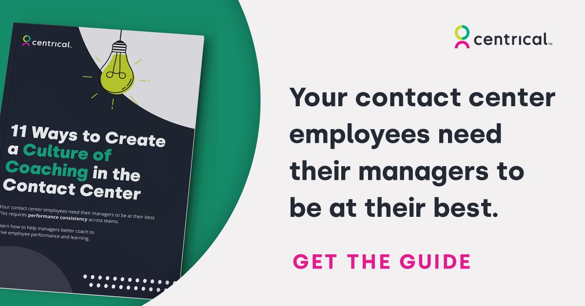 centrical's tweet photo. Your contact center employees need their managers to be at their best, which requires performance consistency across teams. 

Our new eBook covers how managers can better coach to drive employee performance + learning 👉 https://t.co/roA4s6oM1P 

#coaching #contactcenters #EX https://t.co/aMkXg4OF4D