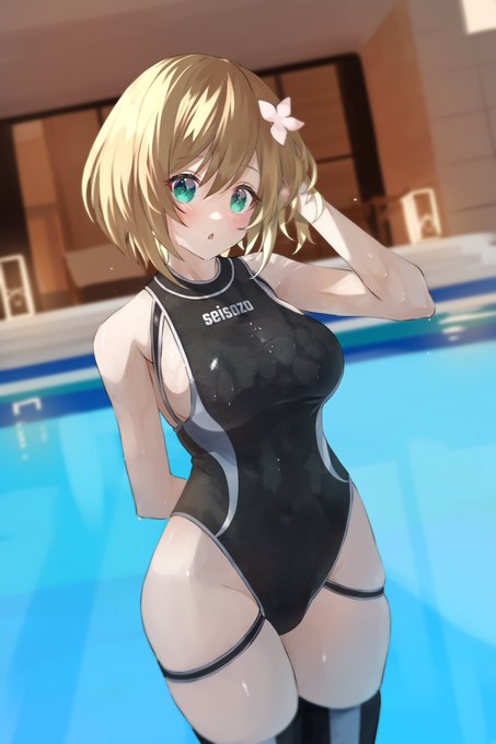 #栗駒こまる
#こまるんあーと

 15万人おめでとう〜!!!!!!
これは水着資料探してたらどえっちぃのがあったから推しに着せたやつです 