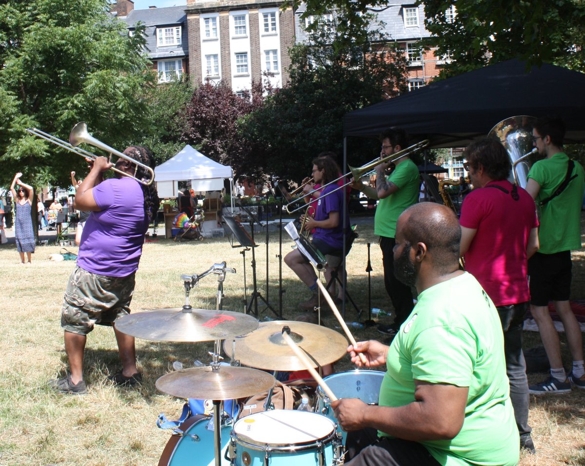 shake_ya_brass's tweet photo. Shaking our Brass on Camberwell Green Saturday 9th July!  Join us Saturday 16th and Saturday 23rd July! 12pm-2pm.  Bring water and clothes you can move in! https://t.co/4JqIWCJZwj
