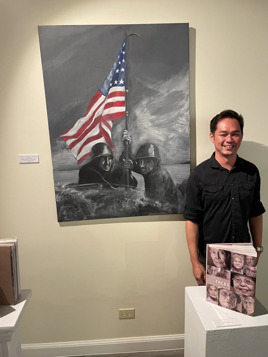 cjurquico's tweet photo. After many years of not exhibiting, I joined the Liberation Art Show at the Guam Council on Arts and Humanities (CAHA) Gallery. This exhibit was more special since my son Ezra, 16, carved a linoleum block following the theme, we showed our art together. #prouddad #art #guam https://t.co/USCmmfrJtW
