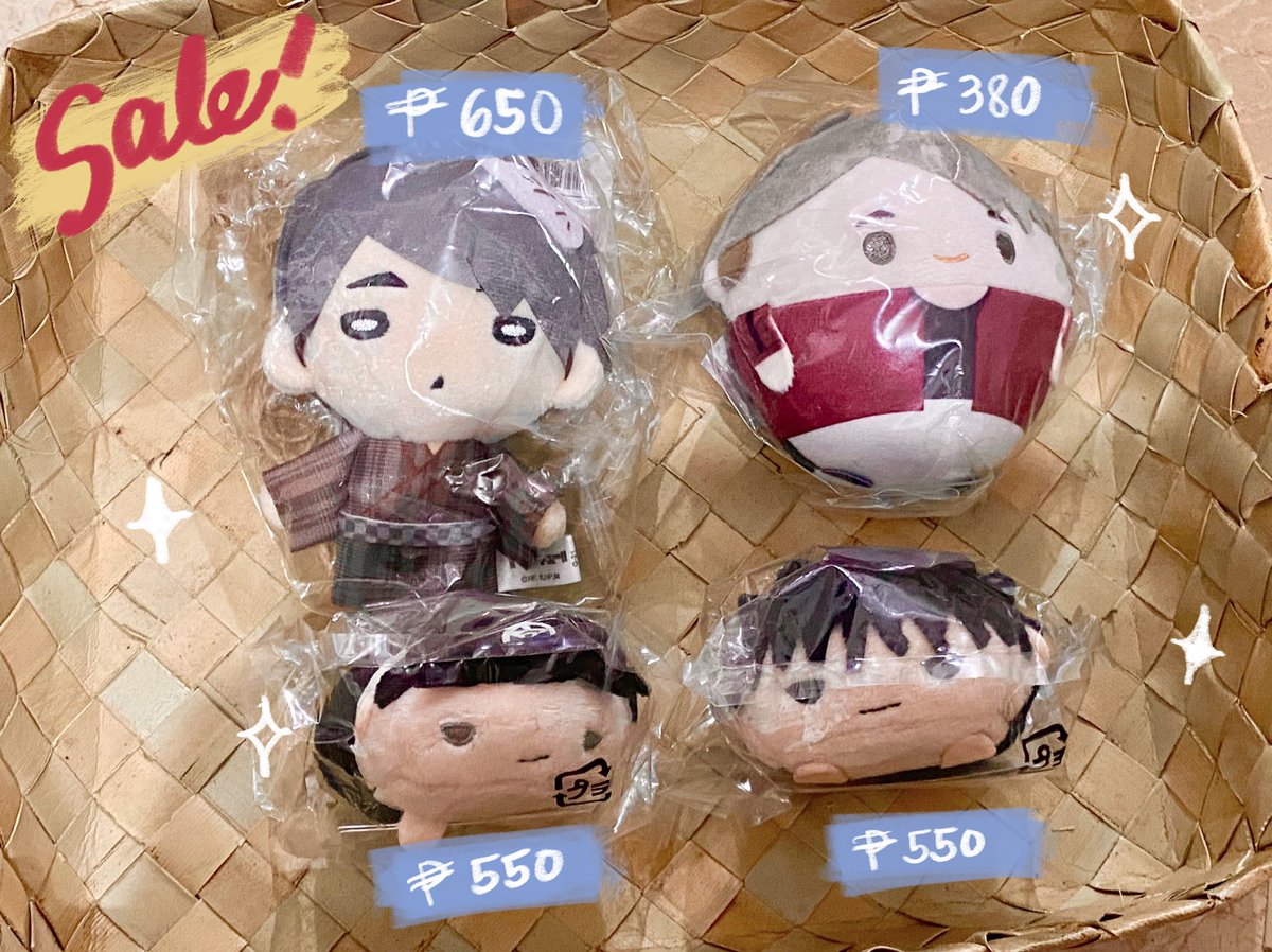 sushidotink's tweet photo. [PLS RT]
 BREAD FOR SALE ❗️

WTS/LFB - Official Osamu Miya Plushies + naligaw na Megumi merch

✅ Osamu (Yukata ver.) Nitotan
✅ Osamu (Jersey) Small Fuwa
✅ Osamu Timeskip Noru chara
✅ Megumi Fushiguro Noru chara

🏷 All items are sealed &amp; in mint condition

Dm if interested https://t.co/srbyESKH3J
