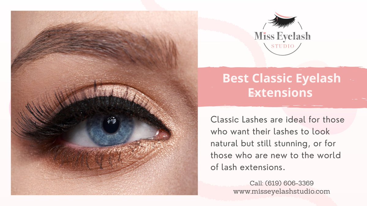 studio_eyelash's tweet photo. Bᴇsᴛ Cʟᴀssɪᴄ Eʏᴇʟᴀsʜ Exᴛᴇɴsɪᴏɴs

➣For people who want their lashes to look beautiful but remain natural, or for those who are new to the world of lash extensions, Classic Lashes are the best option.

☎: (619) 606-3369
🌐: https://t.co/Lbv4t6sjHG

 #Eyelashextensions https://t.co/u3Ztuphsoi