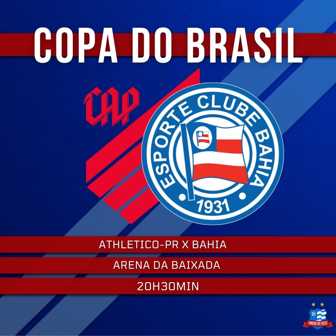 AmordeAco's tweet photo. ❤️💙 HOJE É DIA DE BAHEAA!
✔️ Hoje tem Esquadrão pela Copa do Brasil. Confronto decisivo. Será que teremos um triunfo fora de casa e avançaremos na competição?
👉 O que esperar deste confronto?
#bbmp
#ecbahia
#nordeste
#copadobrasil
#amordeaco
#Brasileirao https://t.co/gj1P50QkRA
