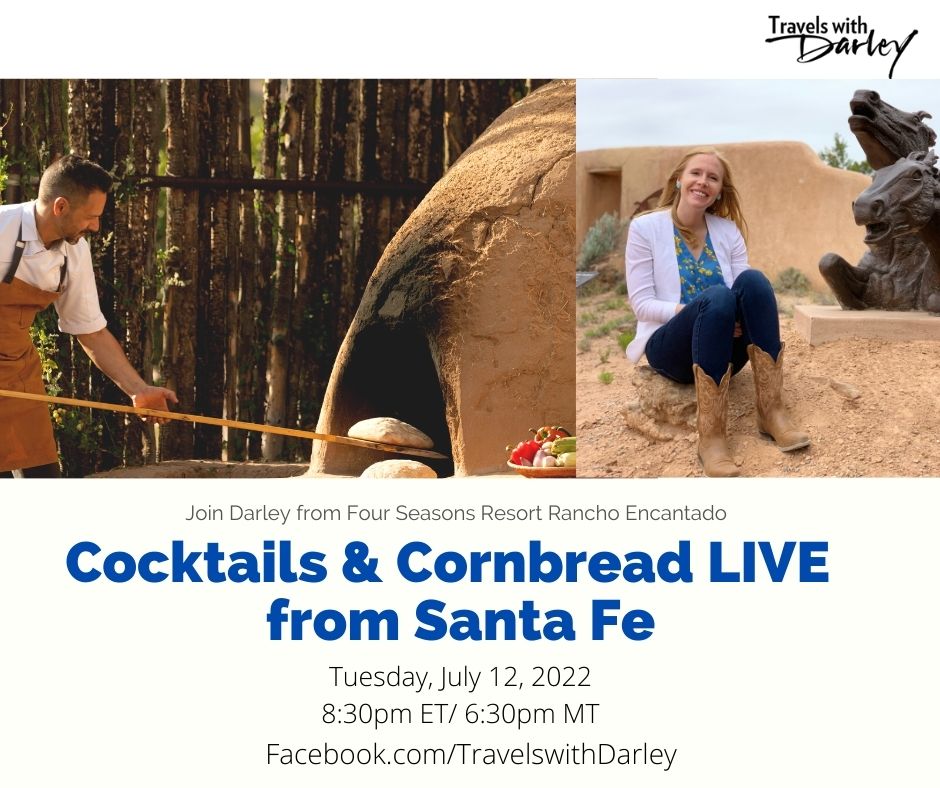 Equitrekking's tweet photo. Join @darleynewman LIVE from #SantaFe tonight at 8:30pm ET/ 6:30pm MT https://t.co/YOW4t0ZaMv #darleysf #santafenmtrue #travel #foodies #newmexico #livestreaming #culinary https://t.co/fKW5ggoltE
