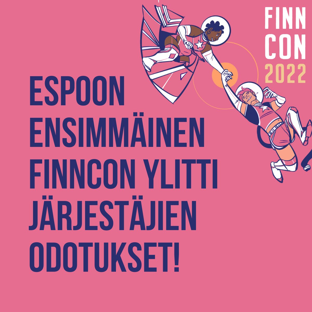 Finncon2022's tweet photo. Iso kiitos kävijöille, järjestäjille, esiintyjille ja kaikille muille, jotka teitte Finnconista taas mahdollisen! Conissa kävi viikonlopun aikana noin 5000 kävijää. Pysyköön toivo kanssanne kauan conin jälkeen 💗 https://t.co/KSuuMGETUZ

#finncon #finncon2022 #suomalainenfandom https://t.co/M732QjRJok