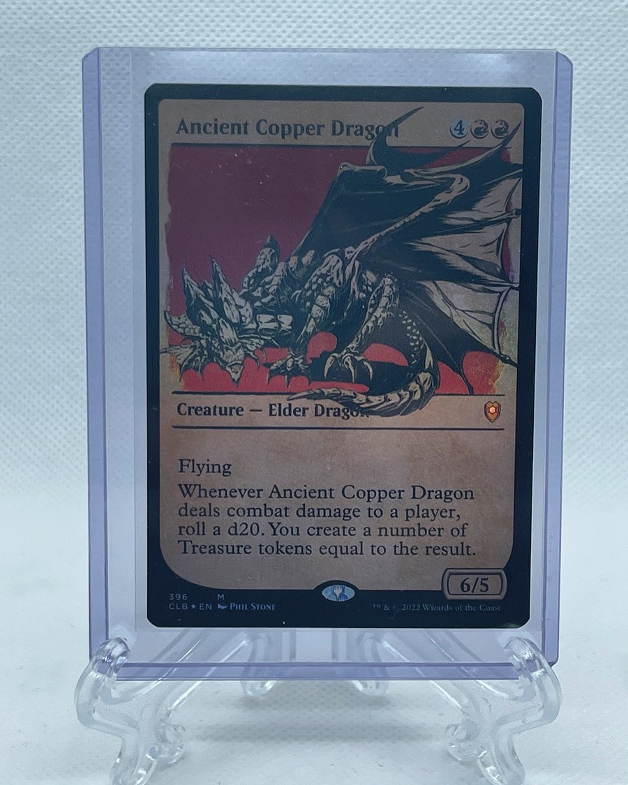 sinmanTwo's tweet photo. @CardPurchaser Ancient Copper Dragon showcase FOIL!! Battle for Balder’s Gate https://t.co/jUHyH3hF23