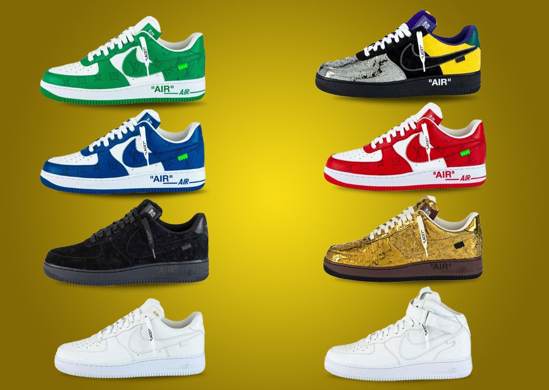 SoleRetriever's tweet photo. LOCKED AND LOADED: Louis Vuitton x Nike Air Force 1 by Virgil Abloh are loaded on LV 

Be ready... 

More info: https://t.co/aqEatyGy8R

LV: https://t.co/nlE38R8eU1 https://t.co/ihexZYGwAA