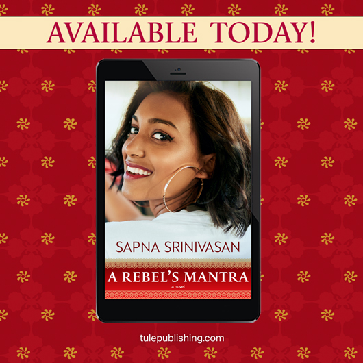 A REBEL'S MANTRA by @SapnaSrinivasan is out now!

'Ms. Srinivasan brings Indian culture to a romantic story with style. Hari & Laila's romance was full of tender moments as they felt their way to their happily-ever-after.' - Nan, Goodreads

Get: bit.ly/3OVRzTE
#readztule