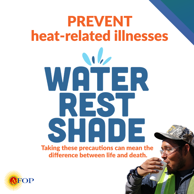 UMASHcenter's tweet photo. As summer temps rise &amp; harvest season picks up, don't forget heat prevention! Farmworkers can prevent a heat-related illness with simple steps like drinking water, taking small breaks &amp; being in the shade.

#HeatStress #summerheat #HSPTM2022 
Campaign by @AFOPHealth #afophealth https://t.co/nkeiSRogWF