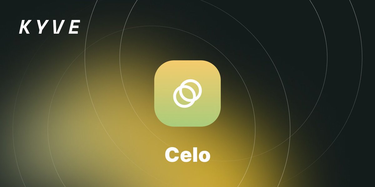 Did you know KYVE was recently integrated with <a href="/CeloOrg/">Celo</a>? The mobile-first chain offering DeFi tools for all 💫

Already...
✅ 24% of Celo archived
✅ 25k bundles created
✅ Access their data in a reliable &amp; decentralized way

Take part in archiving Celo ➡️ app.kyve.network/#/pools/7