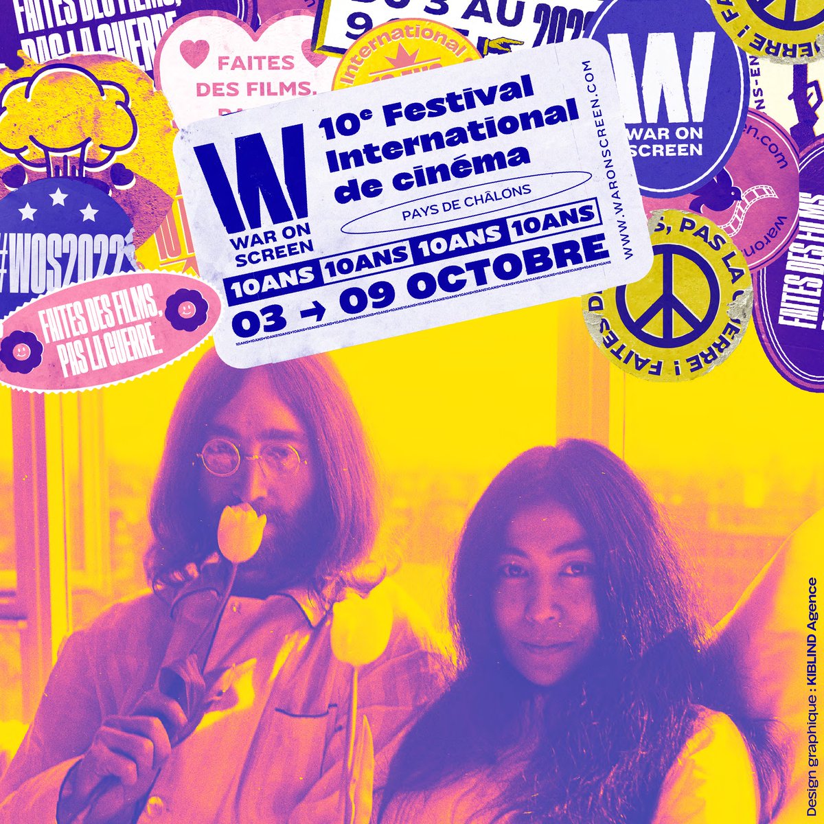 WarOnScreen's tweet photo. 10TH WAR ON SCREEN FILM FESTIVAL #WoS2022

OCTOBER 3-9

WoS reveals the visual for its 10th edition.

#FAITESDESFILMSPASLAGUERRE
#MAKEFILMSNOTWAR

Graphic design — KIBLIND Agency — Picture taken at the press conference given by John Lennon and Yoko Ono https://t.co/gn2GbpZ5cv