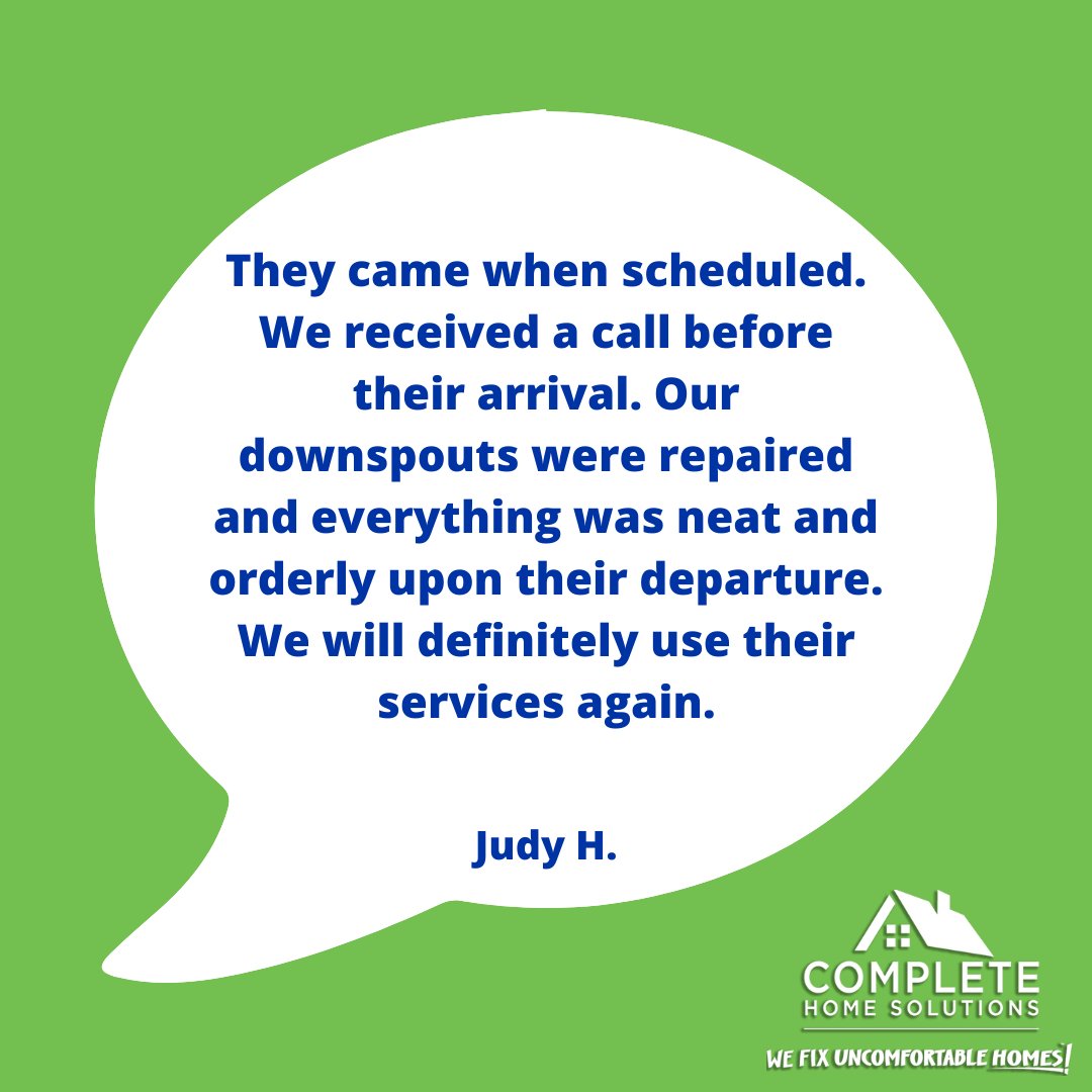 CHSolutions's tweet photo. Testimonial Tuesday! We love to hear your feedback and make sure that we are providing the best service possible.

Call today at 410-867-1202 to schedule your FREE estimate! https://t.co/wHln3RxfuB