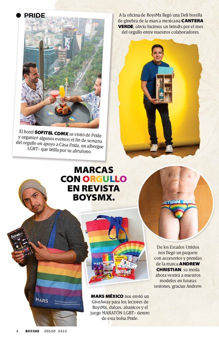 Marcas con Orgullo en @revistaboysmx ?????? Cada vez más se unen en apoyo a la diversidad, dicen sólo