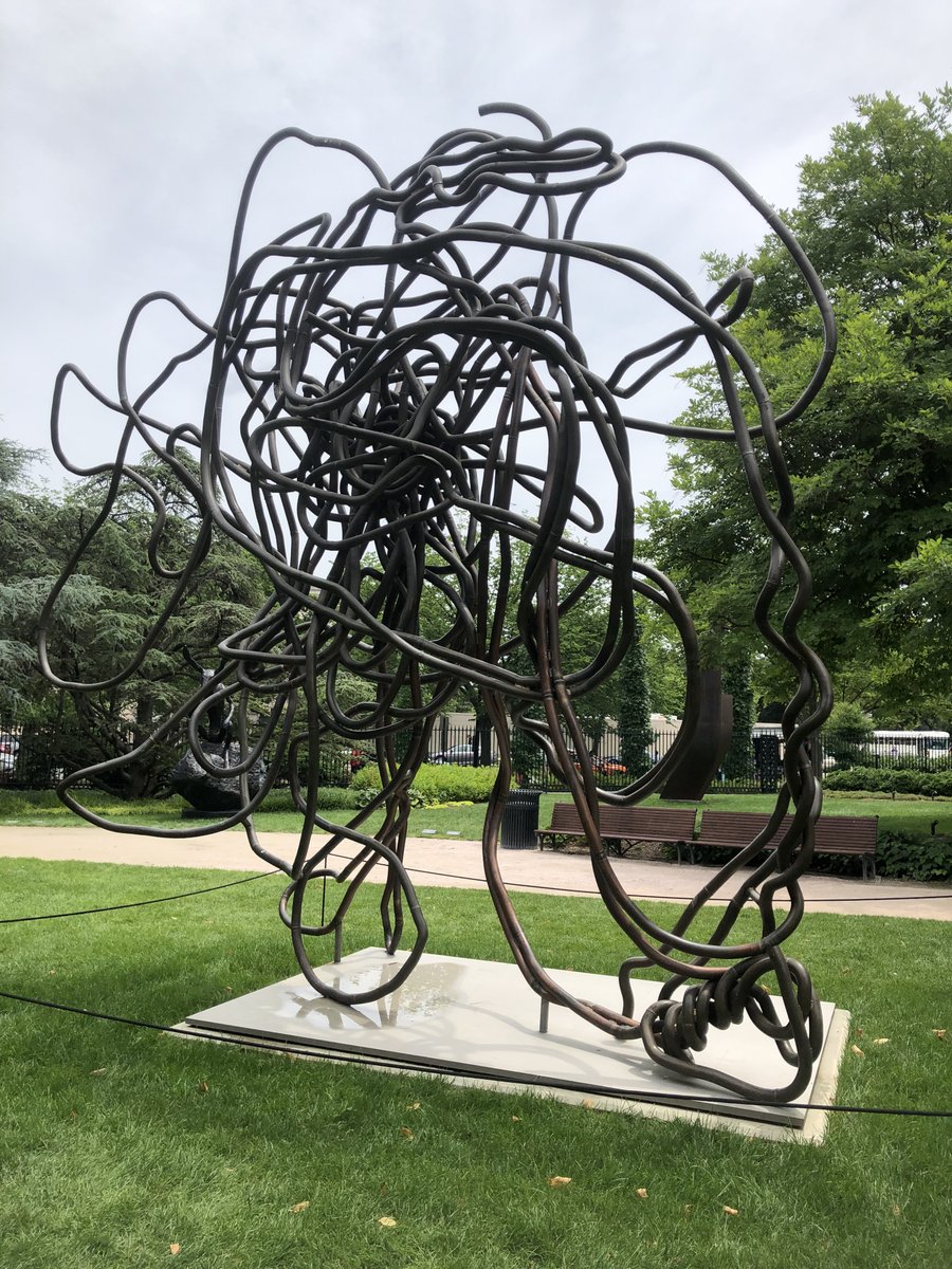 nicoleyh11's tweet photo. When creating a seminar about the latest resource theory defined with @jenseisert's lab, I hunted for images, as of Gordian knots, that captured complexity. Then, this beauty cropped up in my own neighborhood, at the @ngadc sculpture garden! https://t.co/habiCxcvML https://t.co/TRuJimTI78