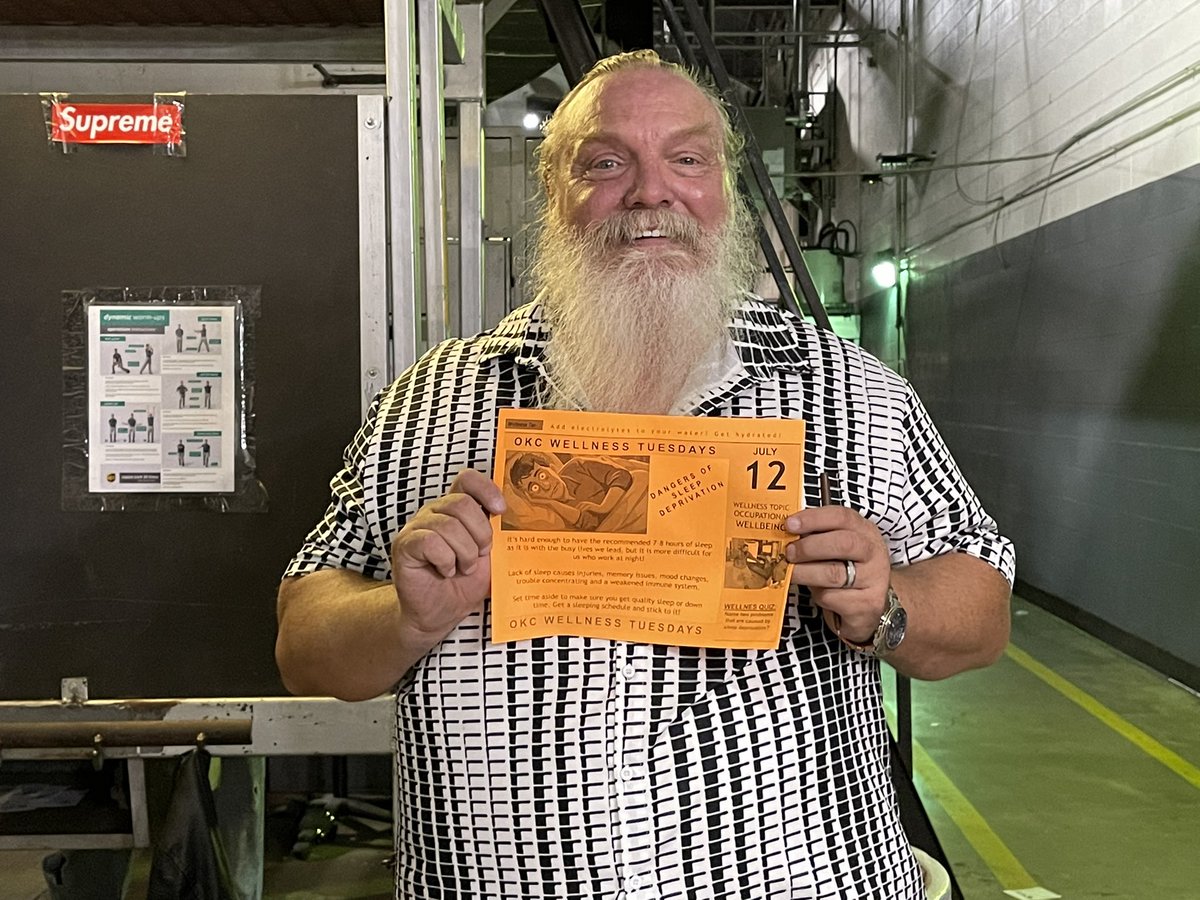 okc_preload's tweet photo. ⛑Good #WellnessTuesday #OKC #Preload ⛑ James has your #PCM over #SleepDeprivation I think we all know a little about it, but let’s learn how to fix it! #Nappers I know it’s hard to forget but it’s HOT remember to keep hydrating all day #UPS #Hydration #OperationEndDehydration https://t.co/LDgsPnSjIO