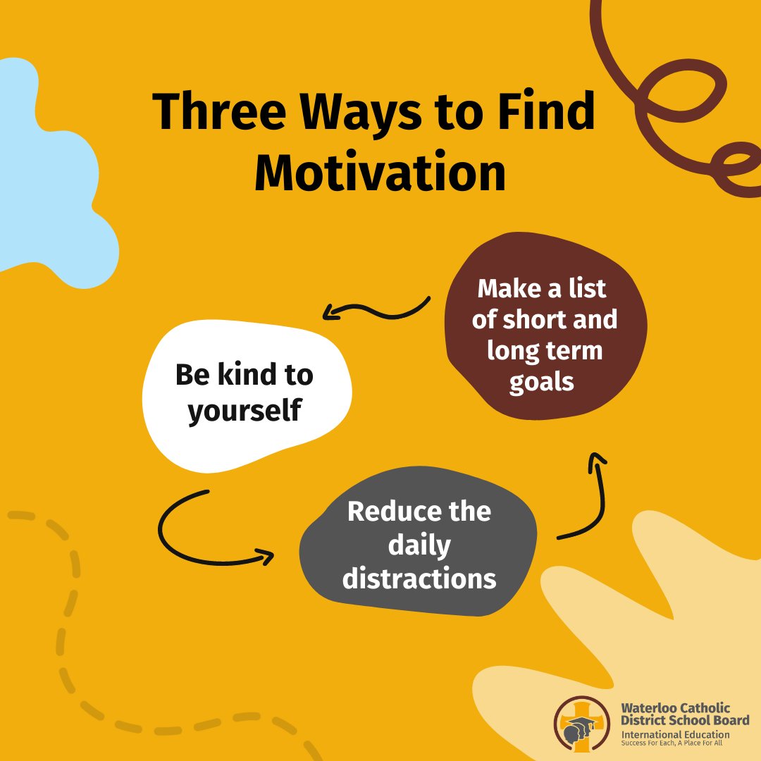 You don’t need to do complex things to gain motivation. Here are three ways to find more motivation easily! ✨

#WCDSB #InternationalStudents #Studentmotivation