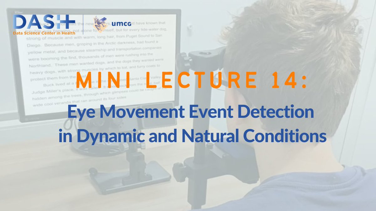 DASH_umcg's tweet image. Now available: our latest #DASH #minilecture on eye movement event detection in dynamic and natural conditions. The video is presented by Ashkan Nejad, board member of our #MachineLearningLab and Early-Stage Researcher at @Konvisio and @researchumcg. youtube.com/watch?v=dCfy-T… 👨⚕️