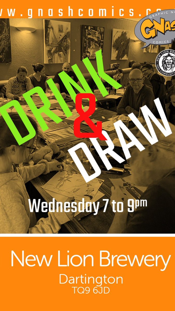 this wednesday cool down with us @NewLionBrewery for a chilled session of #drinkanddraw @AroundAshburton @PieStreet @leeoconnor @gnilleps @IndieBookshopUK #chilling