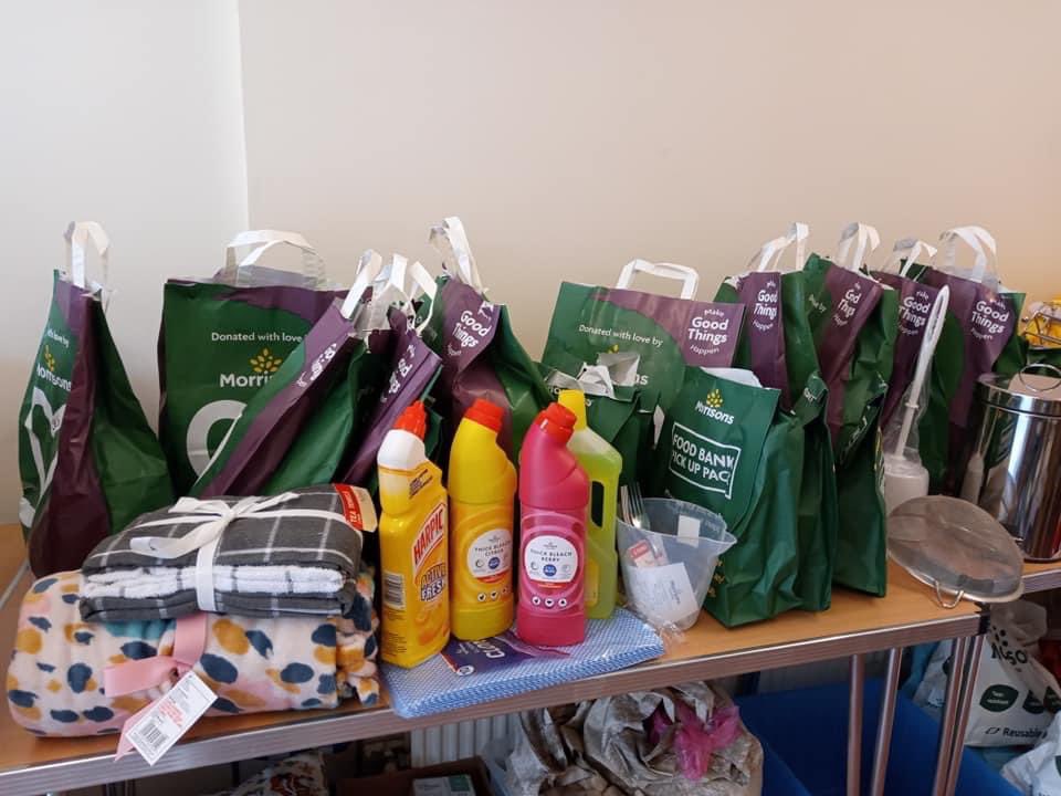 Wonderful donation of household goods for our Friendly Fresh Start project from @Morrisons Kilmarnock and their generous customers. These will help make a house a home for many local families. Thank you all for your kindness!