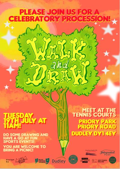 Come and join Creative Health CIC and their amazing group of participants for their sports day event at Priory Park Dudley on the 19th July at 11am. Fun and welcoming activity for all. 🙂 #free #activity #dudley #walkanddraw #sports #sportsday