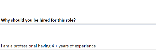 atishaygen's tweet photo. If you really think you should hired for this reason, then you shouldn't be. 🥲 https://t.co/4ma9Yc99gZ