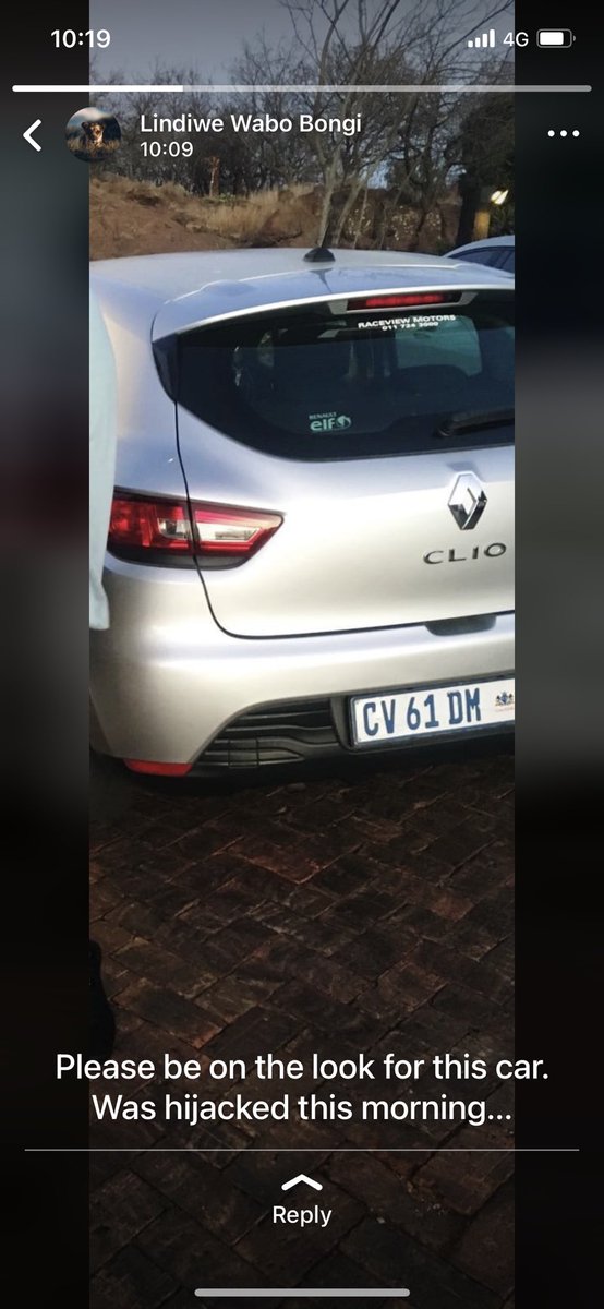 Katz_Maimane's tweet photo. My friend’s car was stolen this morning at Dobsonville ext 3 (Soweto) - please be on the lookout 🙏 https://t.co/adJBX7KC4H