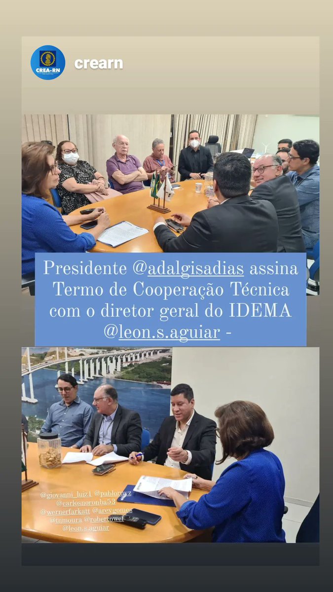 adalgisadias's tweet photo. O @RN_CREA assinou Termo de Cooperação Técnica com o IDEMA @governorn para troca de informações, com foco no aprimoramento na fiscalização. #crearn #idema #meioambiente https://t.co/uvALk0M9Pj