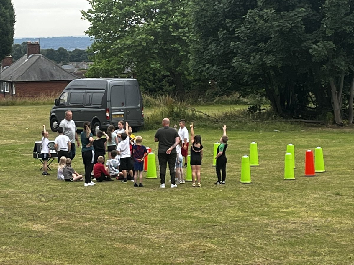 chrisdysonHT's tweet photo. So #Olympic cyclist on the playground here @ParklandsLeeds and on the field itโs the Y3 residential with the awesome @LazerWarsNE for 3 full days โฆ itโs #LazerQuest first off - we are so lucky https://t.co/PkEmFGOmU5