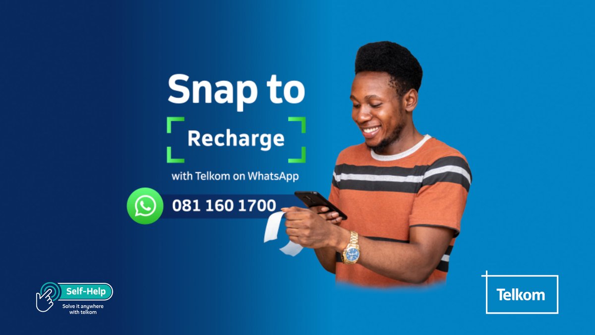 TelkomZA's tweet photo. Ma ungibona ung'shude πΈ ung'shude ung'shude πΈ
Umsebenzi wami ukfundis'abantu I #TelkomSelfHelp
Shoota Islip sakho πΈ to load your data or airtime! Add 0811601700 on WhatsApp and say βhiβ to get started π https://t.co/fTy2ed4csP