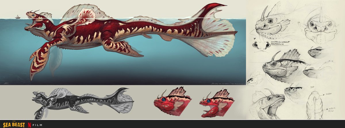 Discover a selection of 25+ concept Art and models by Thomas Dubois,  Charles Ellison, Bobby Rebholz for 'The Sea Beast" 

Full Gallery and Selection : https://t.co/0dTeP7yfgd 