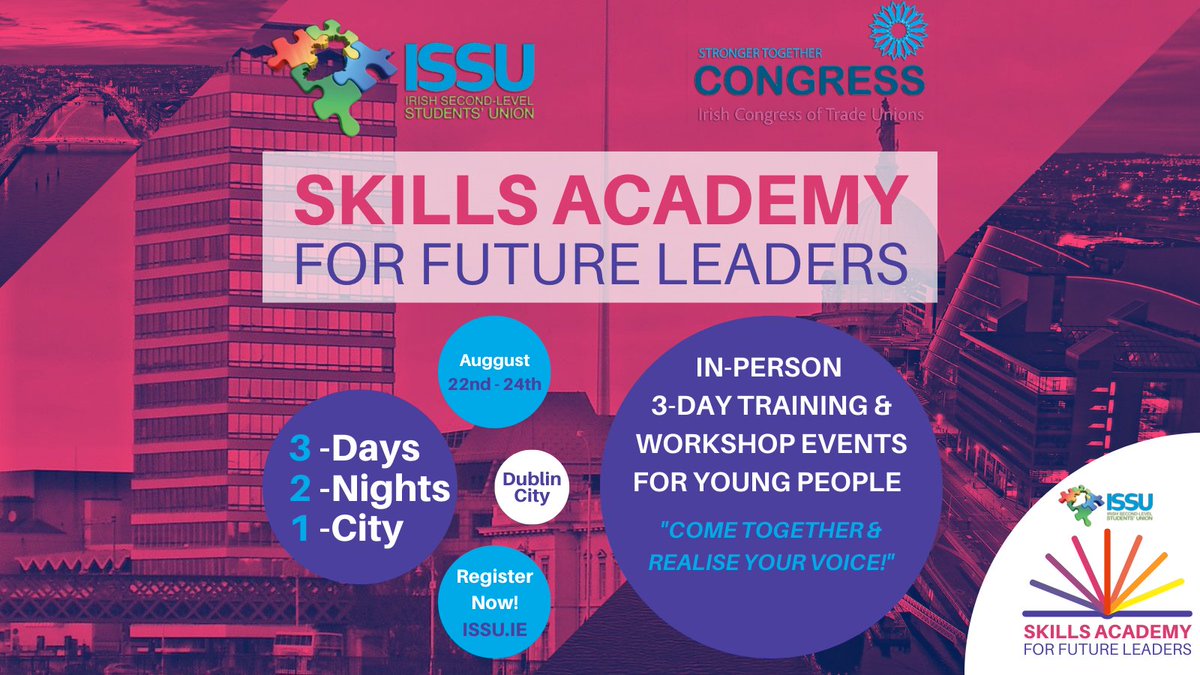 issu4u's tweet photo. 🚨Registration for Skills Academy closes on the 21st July 🚨 Apply to attend here: https://t.co/F6OEs14H6s

#skillsacademy #students #futureleaders https://t.co/9qf1qYZ7tf