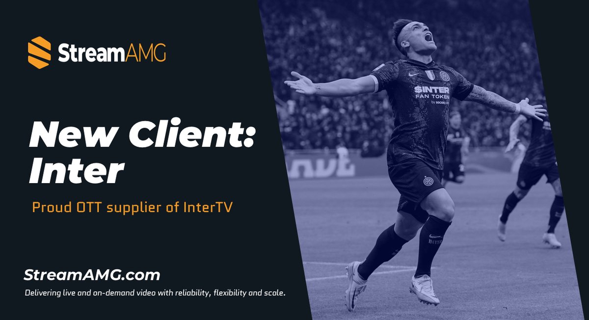 StreamAMG's tweet photo. 🖊️⚽We are delighted to be working with @Inter to power their new OTT service - Inter TV.

More info: https://t.co/SQ6Xji9n5Z

#StreamAMG #ott #football #newclient #milano #italy #footballnews #footballbusiness #power https://t.co/rdlmMKympd