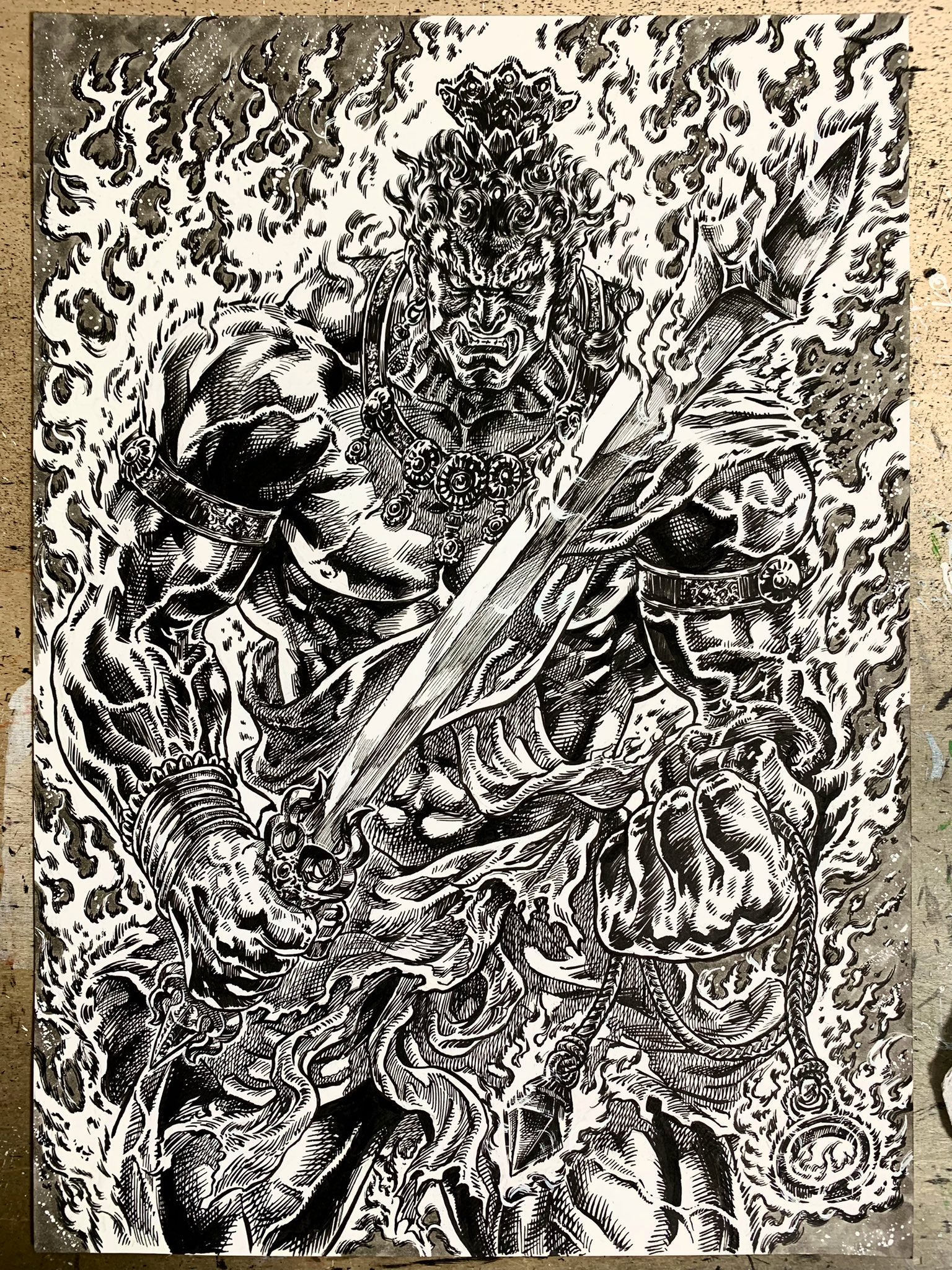 作者不詳　ペン画 B7282e on X: 