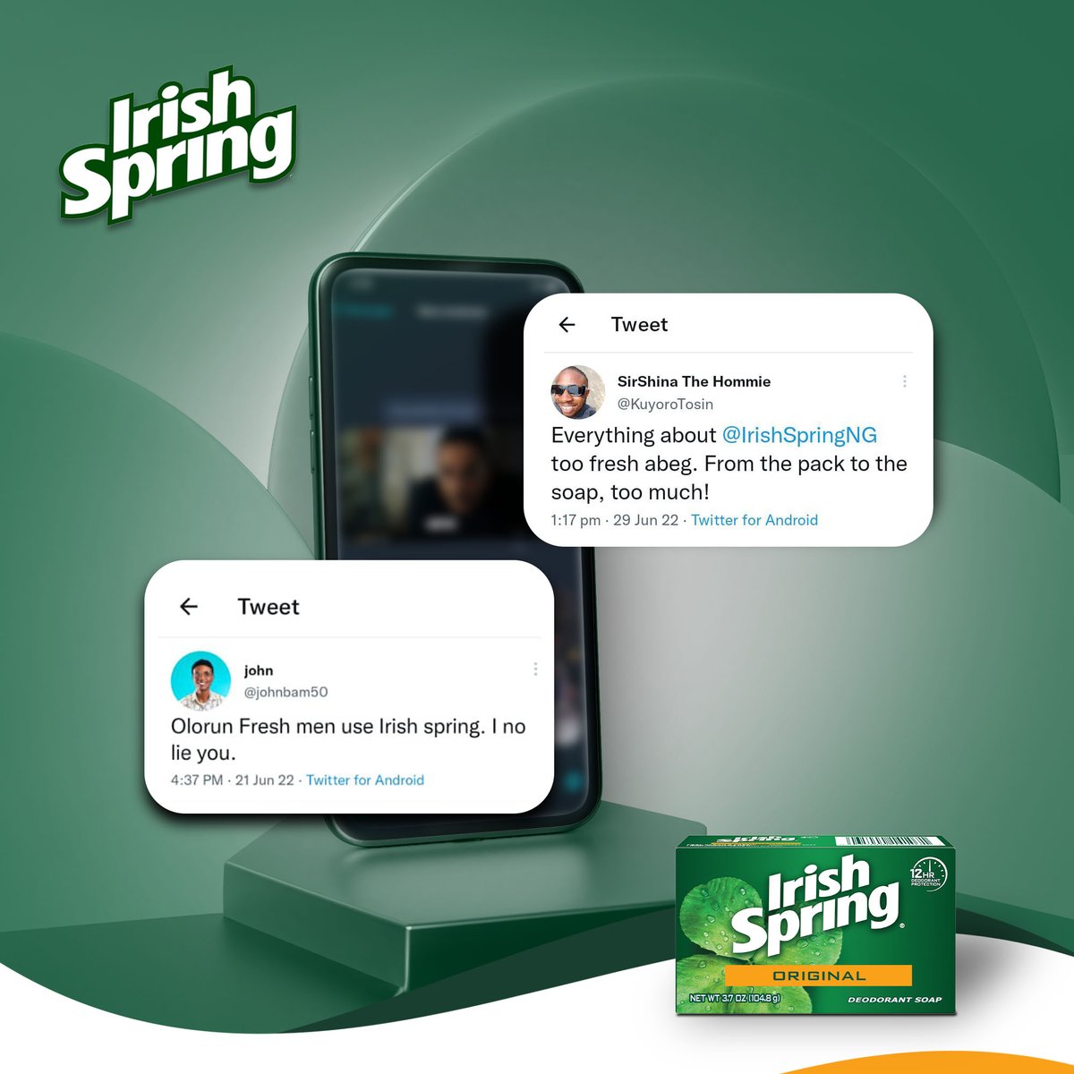 IrishSpringNG's tweet photo. Our Irish Spring Guys are guys that know.
You can be an Irish Spring Guy too.
#IrishSpringOriginal #IrishSpringIcyBlast #IrishSpringAloe #BathingSoap #IrishSpringGuys https://t.co/EZXXKeQDvh