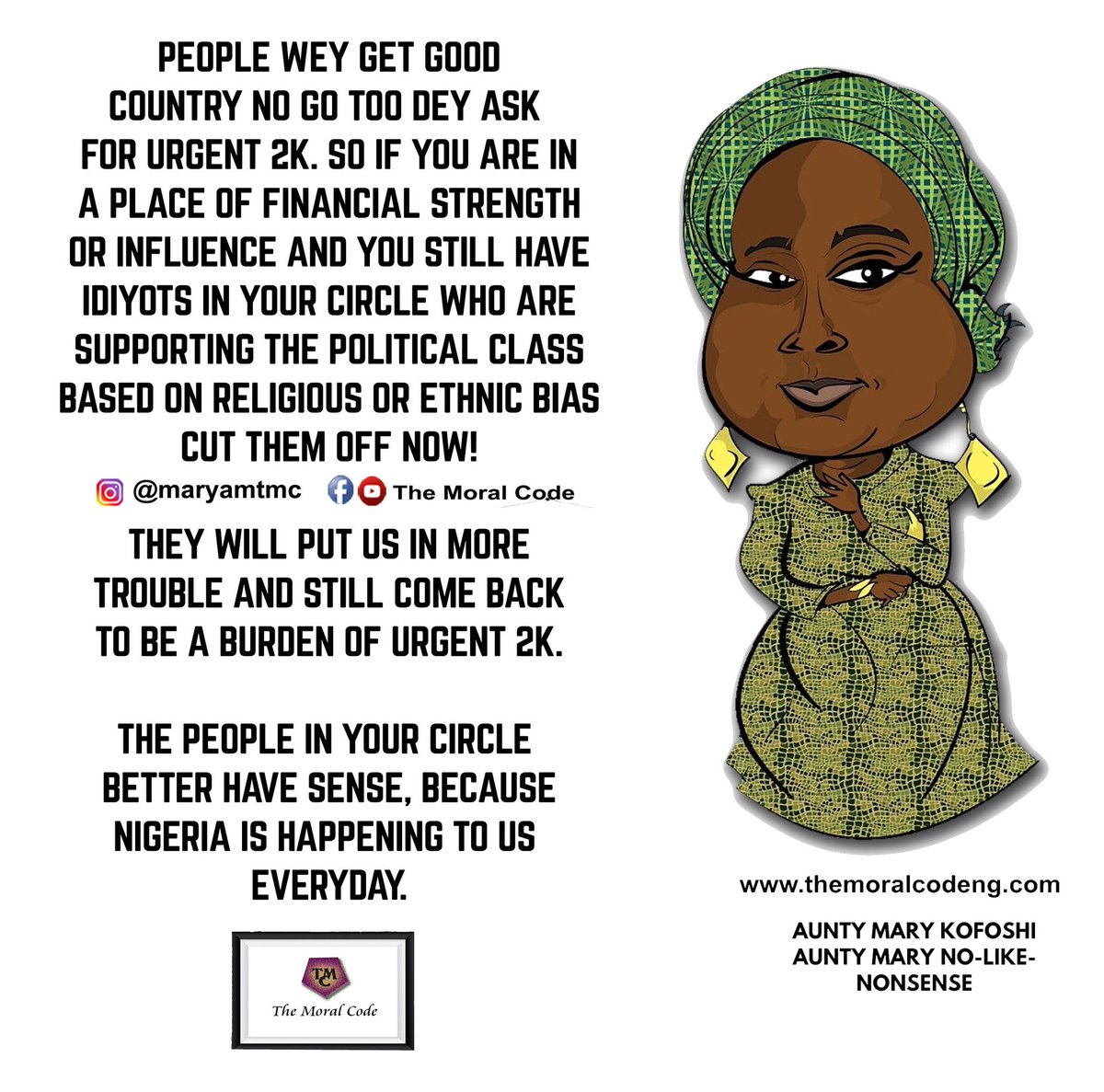 Maryam4TMC's tweet photo. Do we really understand we are fighting for our lives yet? ๐
If you are not cutting people off based on stewpid mentality, you too are not ready yet. ๐ก @abujastreets
@dsecondjin
#themoralcode #values #growth #commonsense #abuja #lagos #naijawahala #maryamtmc https://t.co/7kAekxlTWE