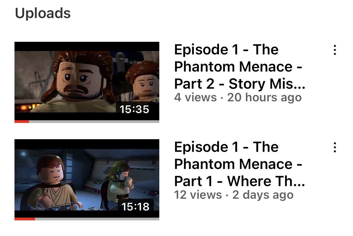 Started doing some YouTube exclusive content. Starting off small doing an eventual 100% of Lego Star Wars: The Skywalker Saga! Won’t be doing voice till I’ve beaten the full story of the game but then comes the fun grind to 100%! Enjoy! youtu.be/bhGjio2isec