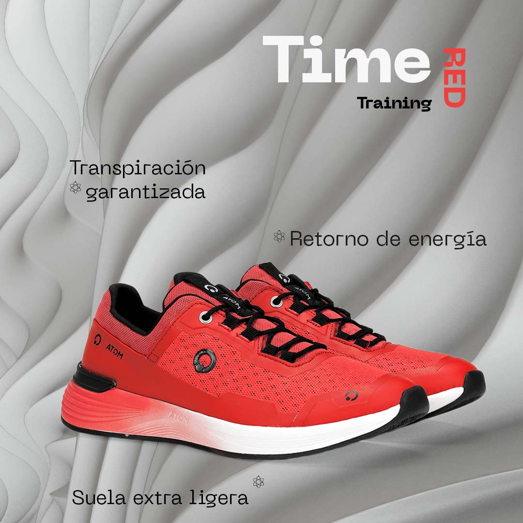 🔺Atom Time Red🔻

👟Ligereza, transpirabilidad y comodidad son las tres bases de nuestro modelo Time diseñado para mujer💁🏼‍♀️

🏁Consigue todas tus metas sin desperdiciar energía