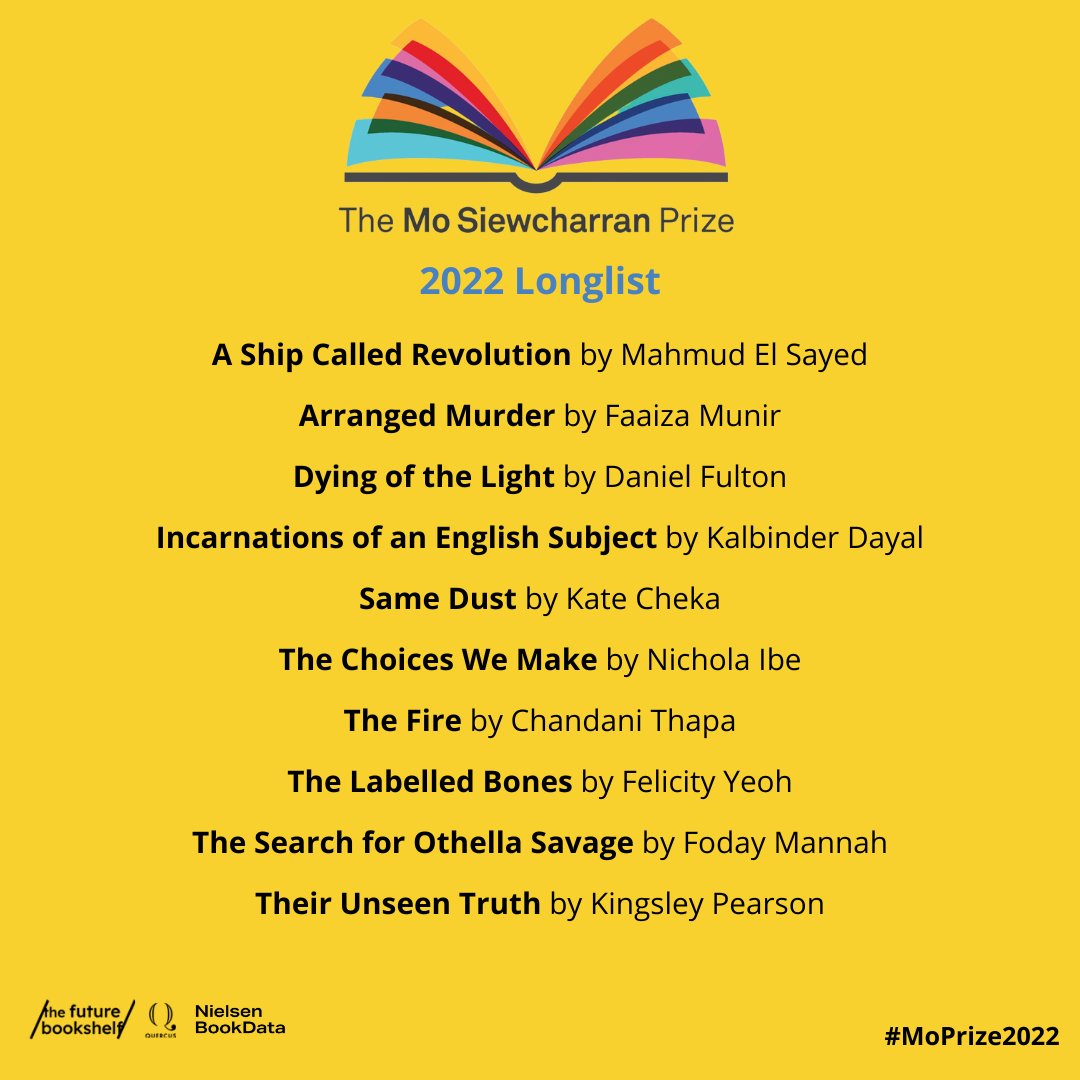 Introducing the 2022 Mo Siewcharran Prize longlist! Please join us in congratulating our 10 longlisted writers, selected by @HachetteUK readers 🥳🥳🥳 Shortlist to be announced 10th September📚 #MoPrize2022