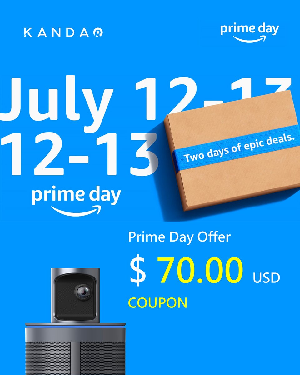 KandaoVR's tweet image. #Kandao Prime Offer on Amazon Marketplace up to 20% from 12th July to 13th July.🥳🤩

#kandaomeetingseries #KandaoMeetings #AmazonPrimeDay #Conferencecamera