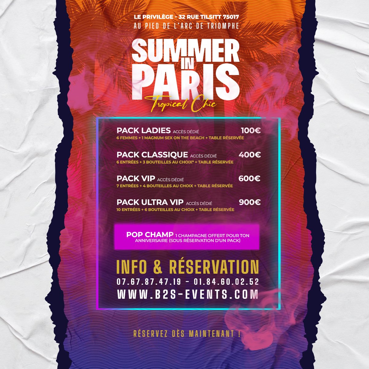 Respires, c’est l’été, et nous t’avons organisé un vendredi… LE FUEGO🔥.

Avec nous, une bouffée exotisme pour s’évader et voyager. Sortez vos ensembles de vacanciers et vos lunettes..

Ce week-end, on va VIVRE.🍾

<a href="/krysphkdj/">PHK !</a> <a href="/DjTysonShow/">Dj Tyson aka The Voice</a> @DjEndrixx <a href="/Kawest_Dj/">On lfait ou pas ?</a> <a href="/DjBadnessParis/">DJ BADNESS</a>