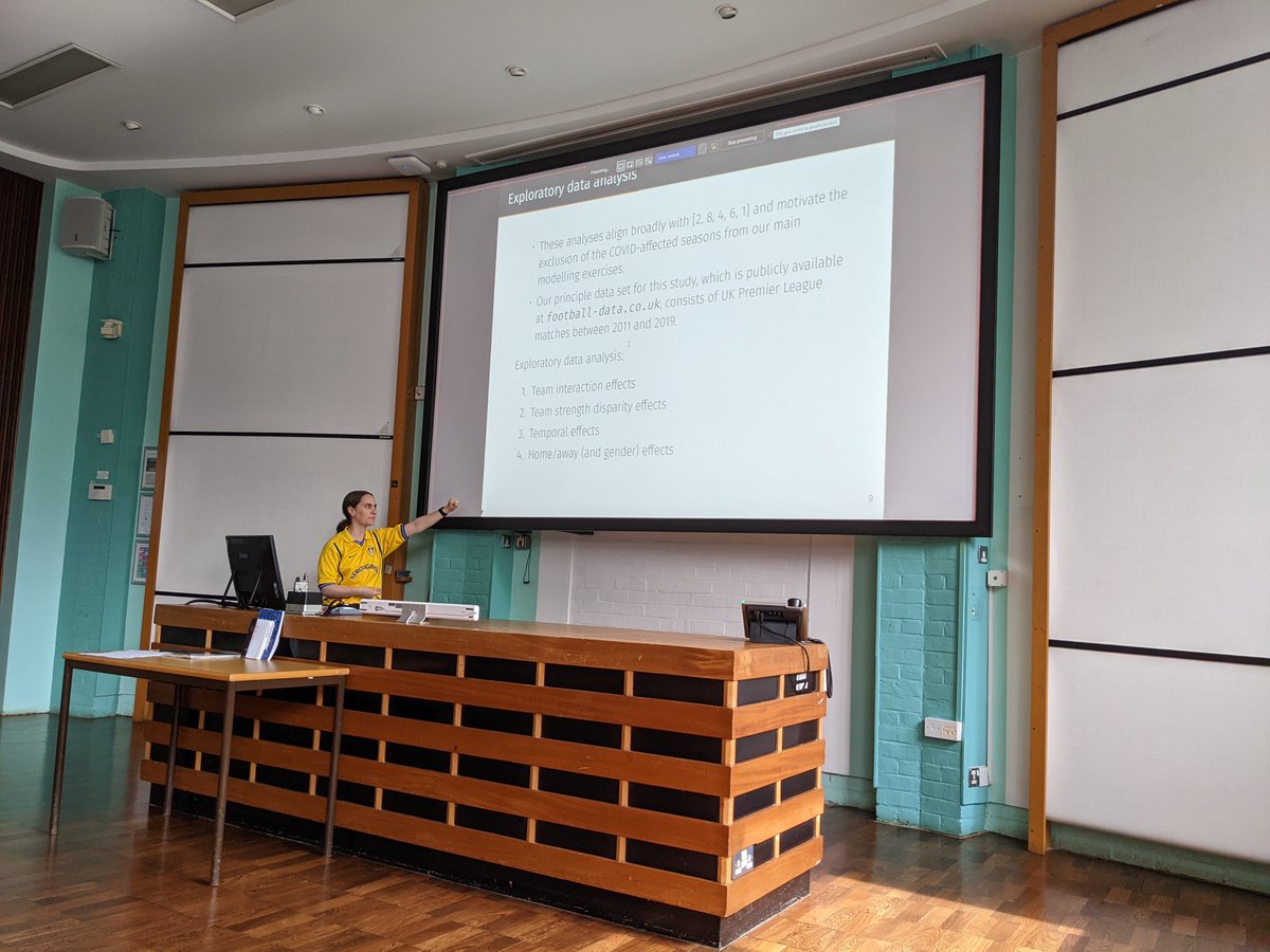 jjreade's tweet photo. @LUFC represented this morning at the start of day 2 of our #mathsportinternational conference here at @UniofReading from Jessica Hargreaves, talking about yellow and red cards in football.
@EWG_orinsports @UniOfYork @UoREconomics https://t.co/W6g3yd1st2