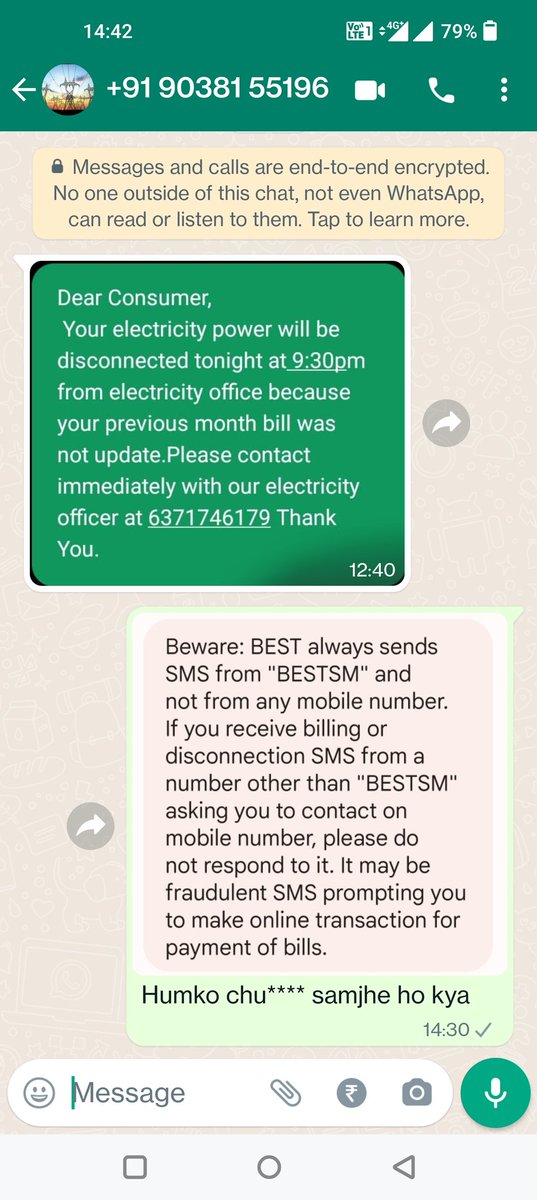 manasie's tweet photo. #BESTScam #ElectricityScam #Beware 🤣🤣🤣🤣🤣 https://t.co/7khT8AlF4u